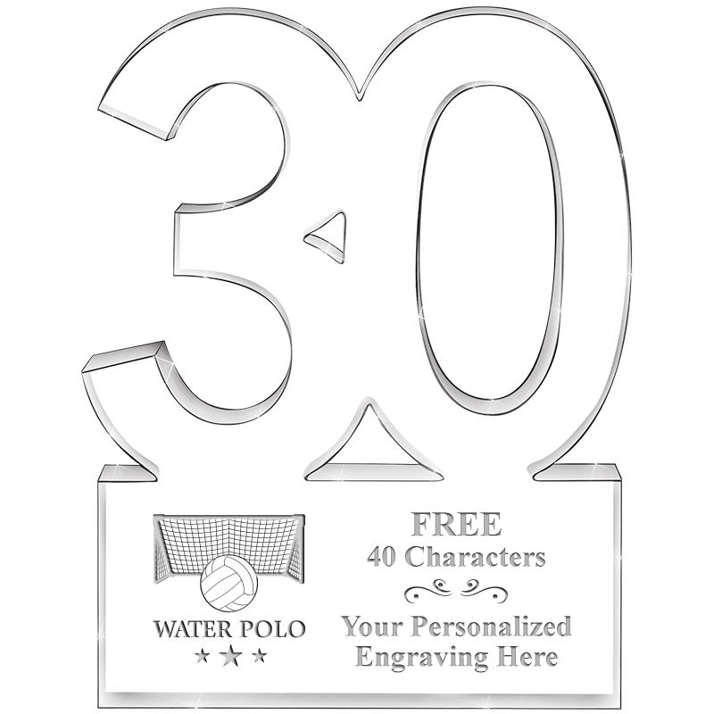 6" 30 YEARS OF SERVICE ACRYLIC