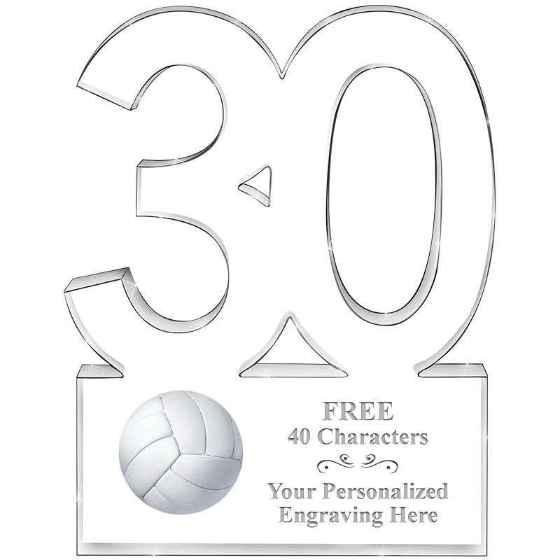 6" 30 YEARS OF SERVICE ACRYLIC