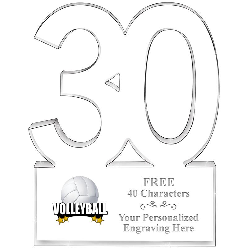 6" 30 YEARS OF SERVICE ACRYLIC