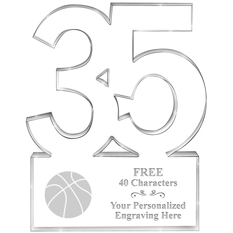 6" 35 YEARS OF SERVICE ACRYLIC