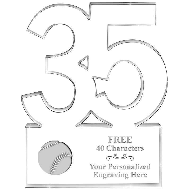 6" 35 YEARS OF SERVICE ACRYLIC