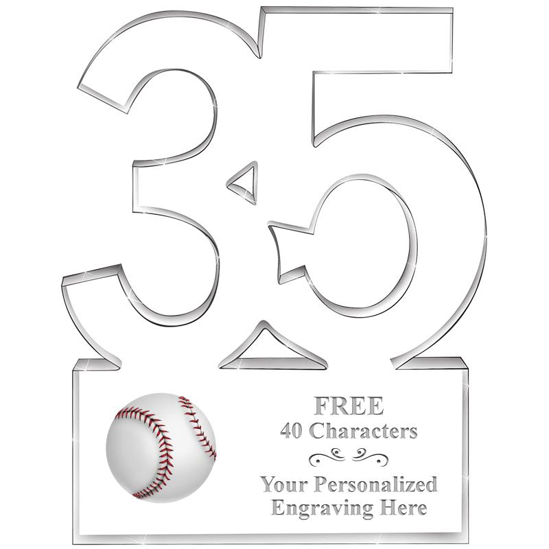 6" 35 YEARS OF SERVICE ACRYLIC