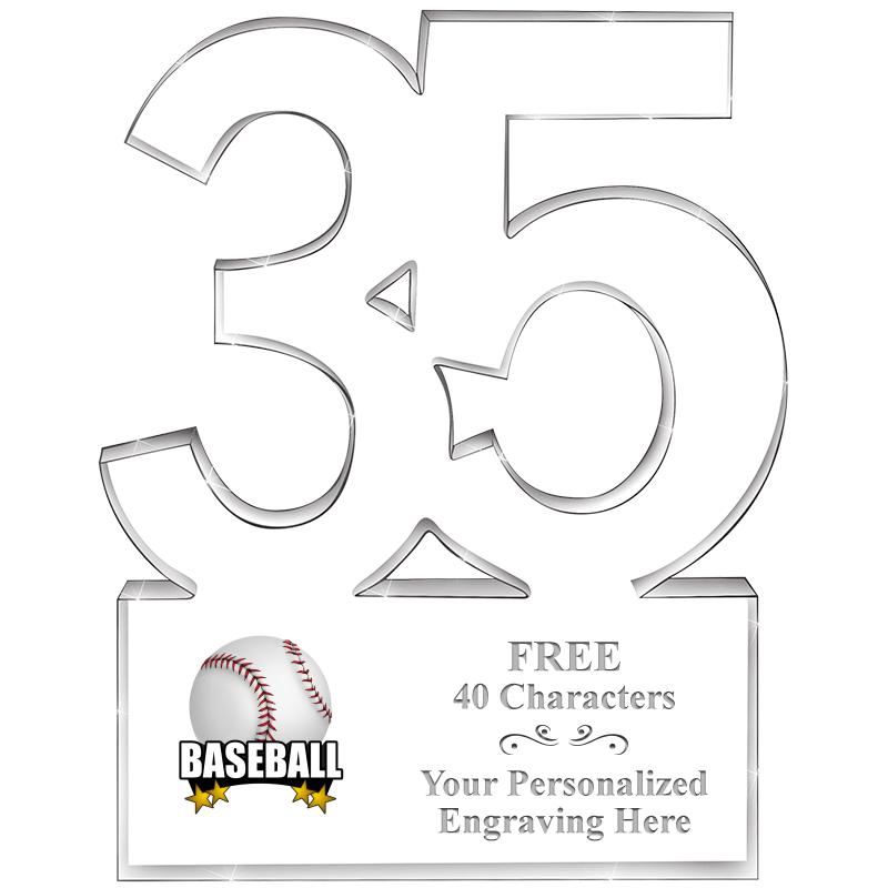 6" 35 YEARS OF SERVICE ACRYLIC