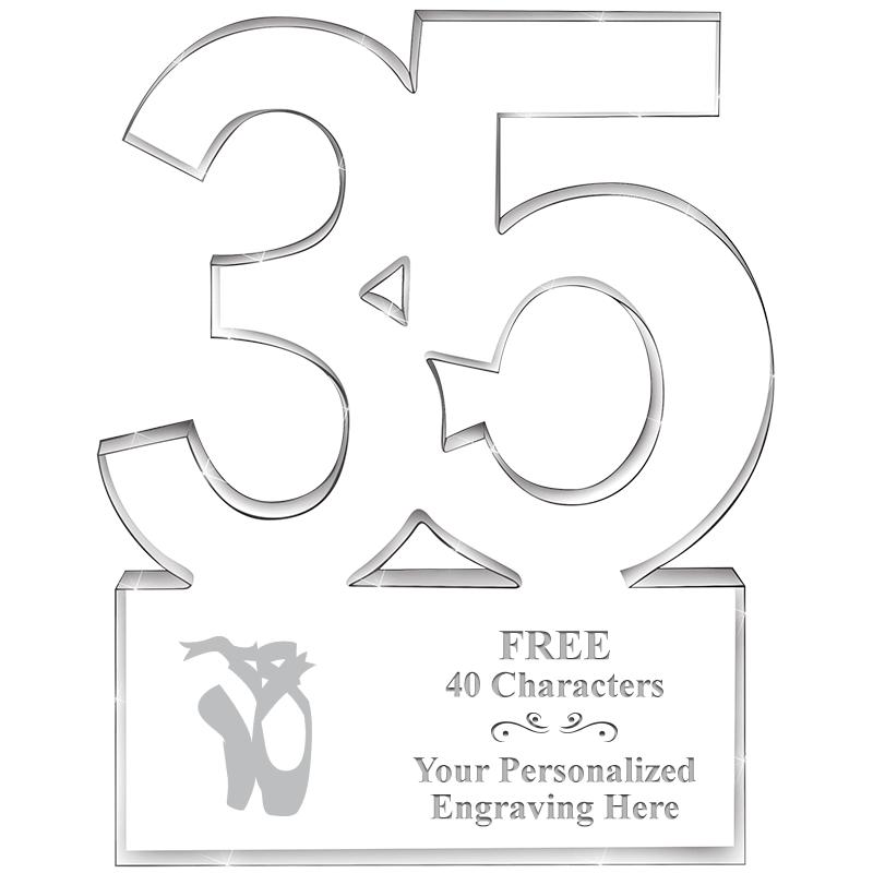 6" 35 YEARS OF SERVICE ACRYLIC