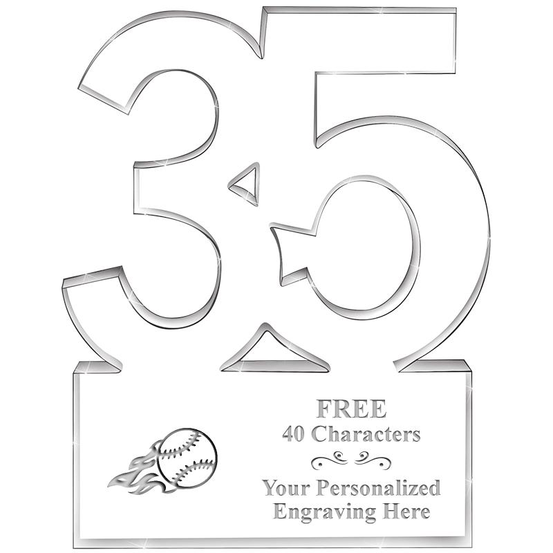 6" 35 YEARS OF SERVICE ACRYLIC