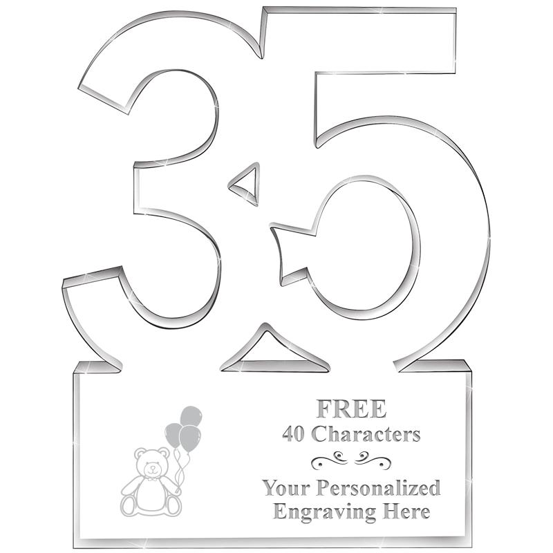 6" 35 YEARS OF SERVICE ACRYLIC