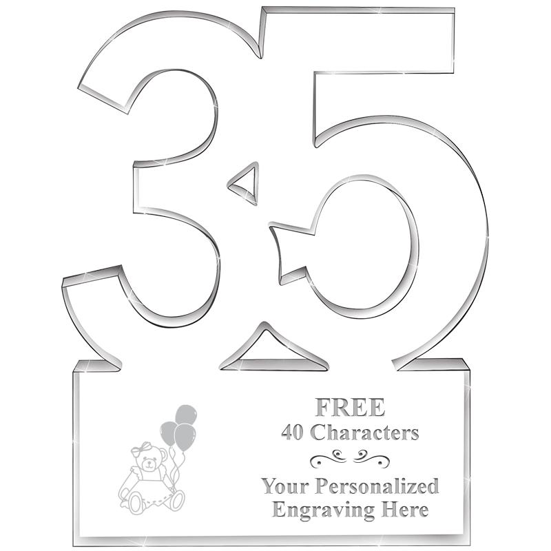 6" 35 YEARS OF SERVICE ACRYLIC