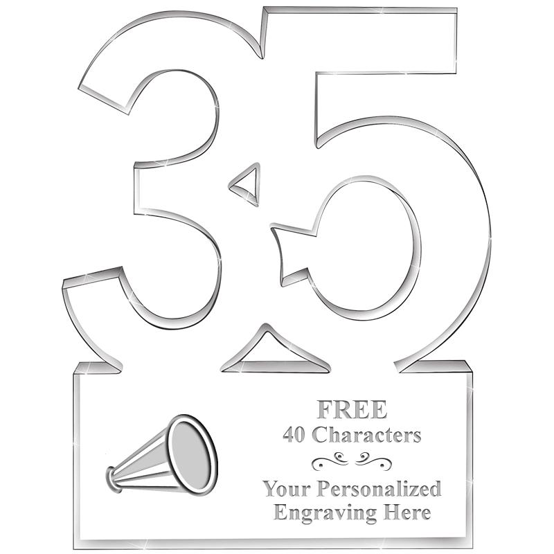 6" 35 YEARS OF SERVICE ACRYLIC