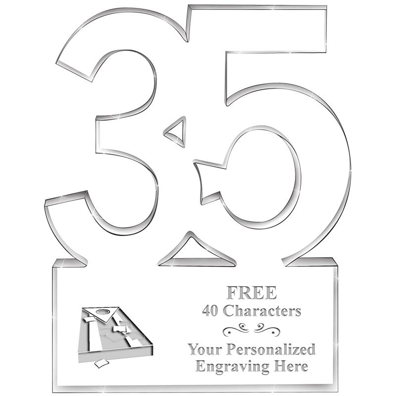 6" 35 YEARS OF SERVICE ACRYLIC