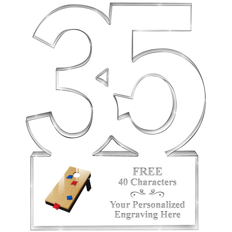 6" 35 YEARS OF SERVICE ACRYLIC