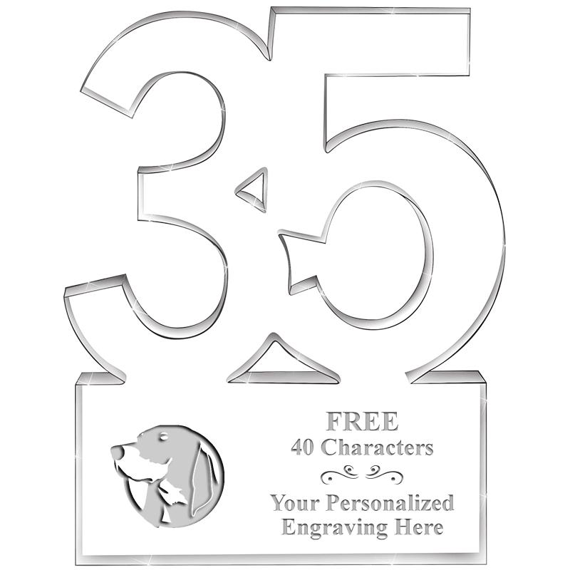 6" 35 YEARS OF SERVICE ACRYLIC