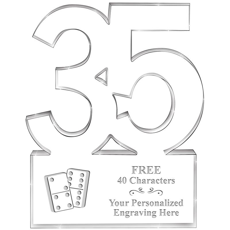 6" 35 YEARS OF SERVICE ACRYLIC