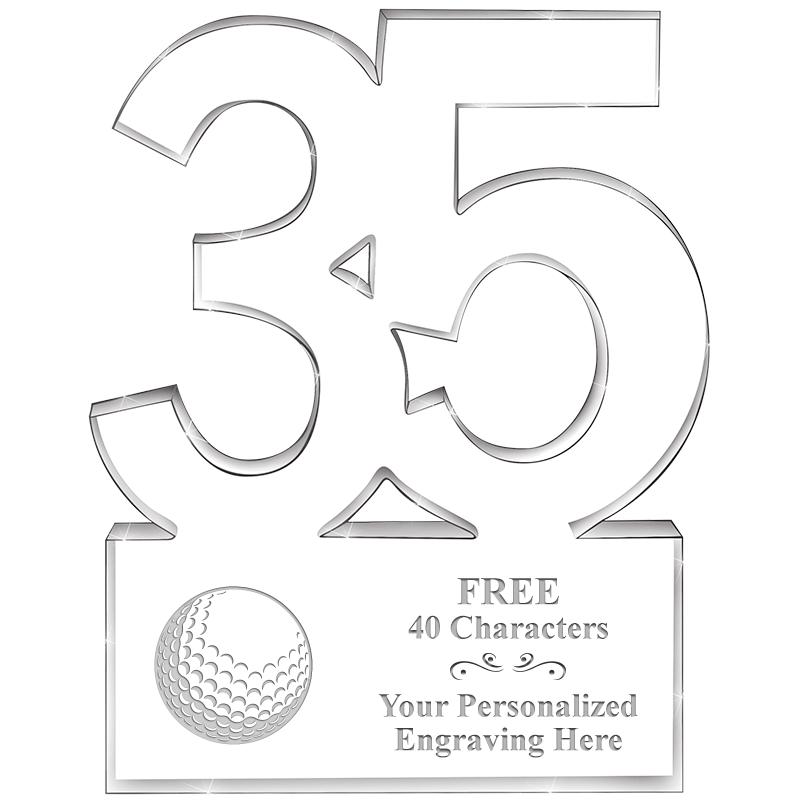 6" 35 YEARS OF SERVICE ACRYLIC