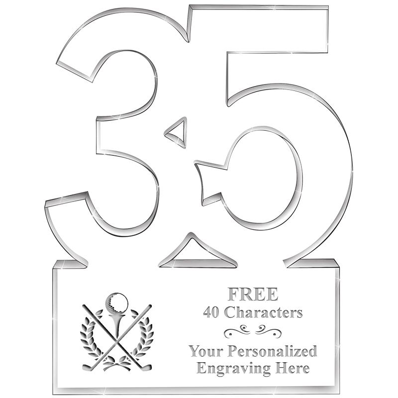 6" 35 YEARS OF SERVICE ACRYLIC