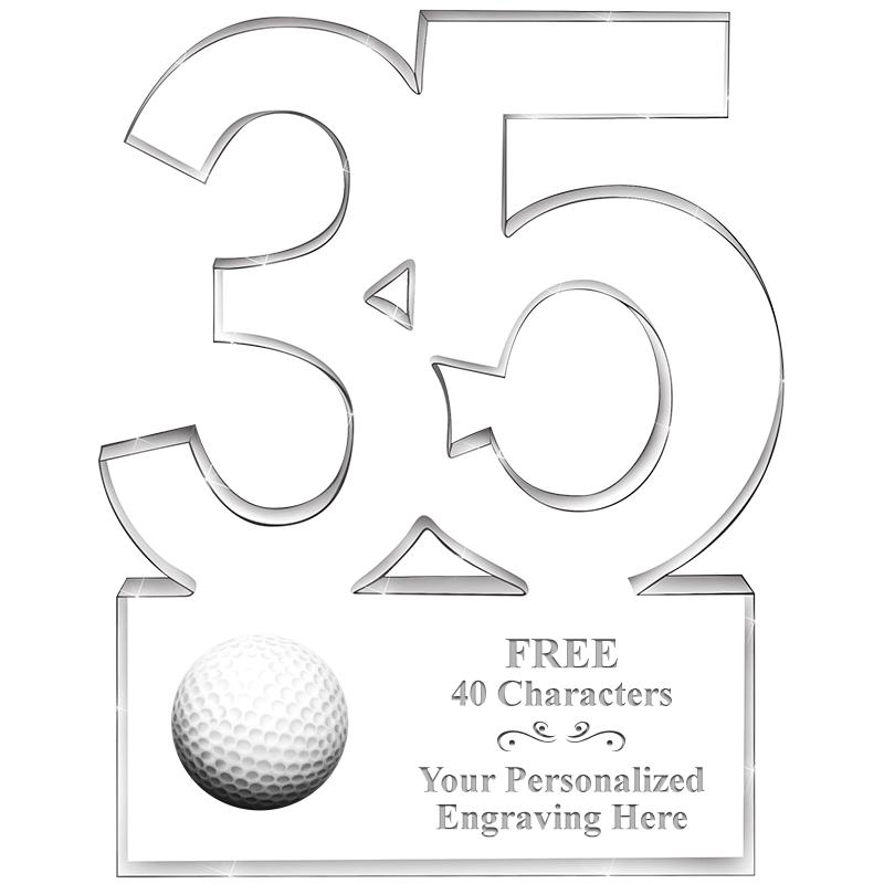 6" 35 YEARS OF SERVICE ACRYLIC