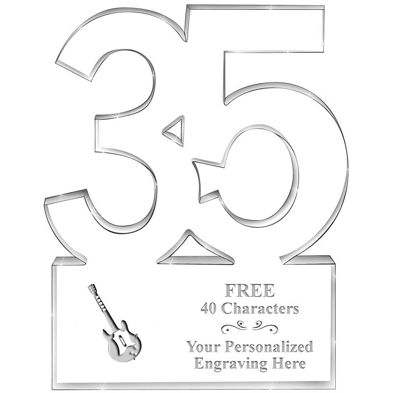 6" 35 YEARS OF SERVICE ACRYLIC