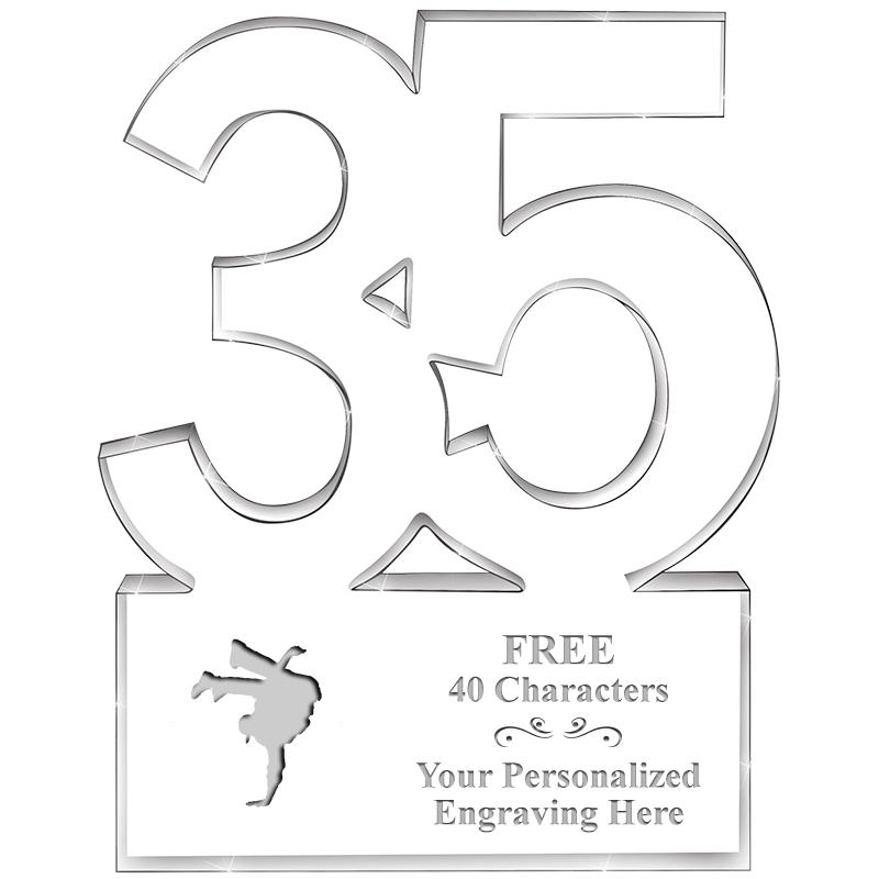 6" 35 YEARS OF SERVICE ACRYLIC