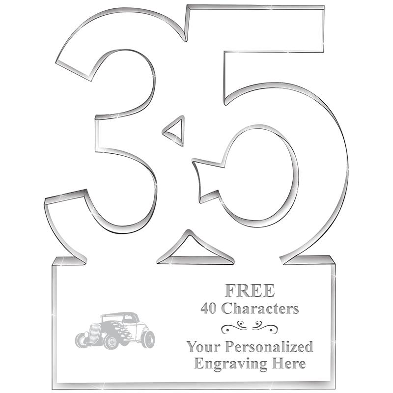 6" 35 YEARS OF SERVICE ACRYLIC