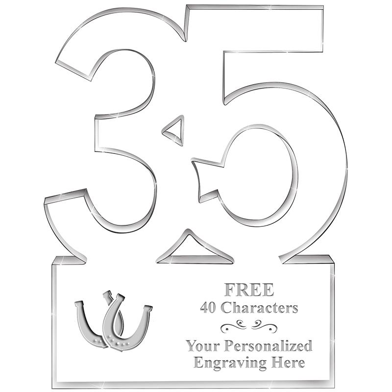 6" 35 YEARS OF SERVICE ACRYLIC