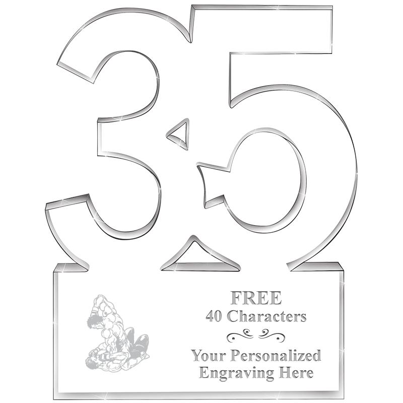 6" 35 YEARS OF SERVICE ACRYLIC