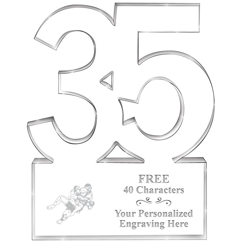 6" 35 YEARS OF SERVICE ACRYLIC