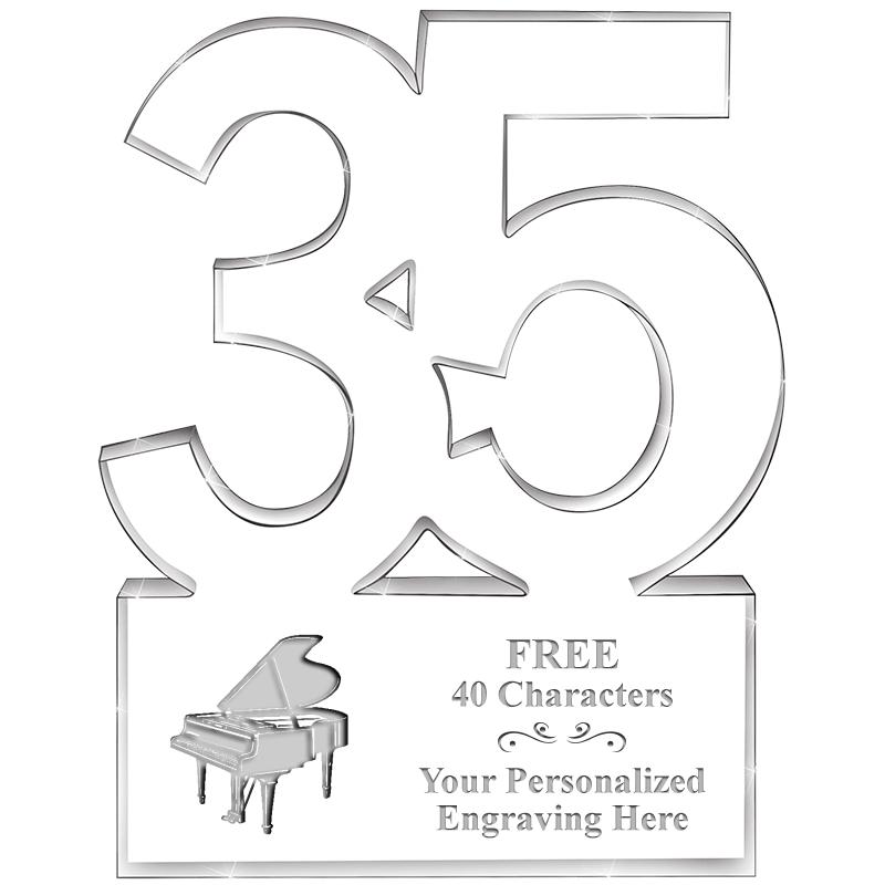 6" 35 YEARS OF SERVICE ACRYLIC