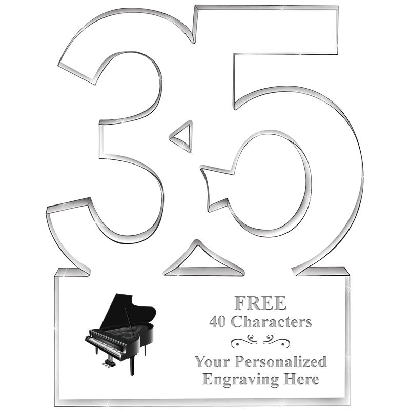 6" 35 YEARS OF SERVICE ACRYLIC