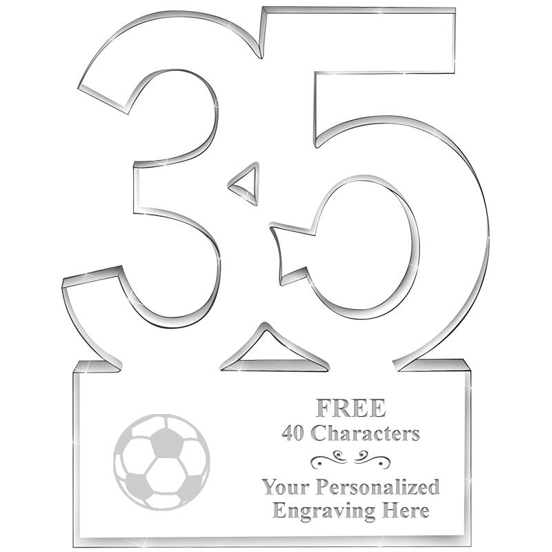 6" 35 YEARS OF SERVICE ACRYLIC