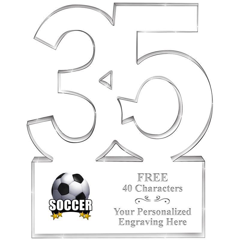 6" 35 YEARS OF SERVICE ACRYLIC