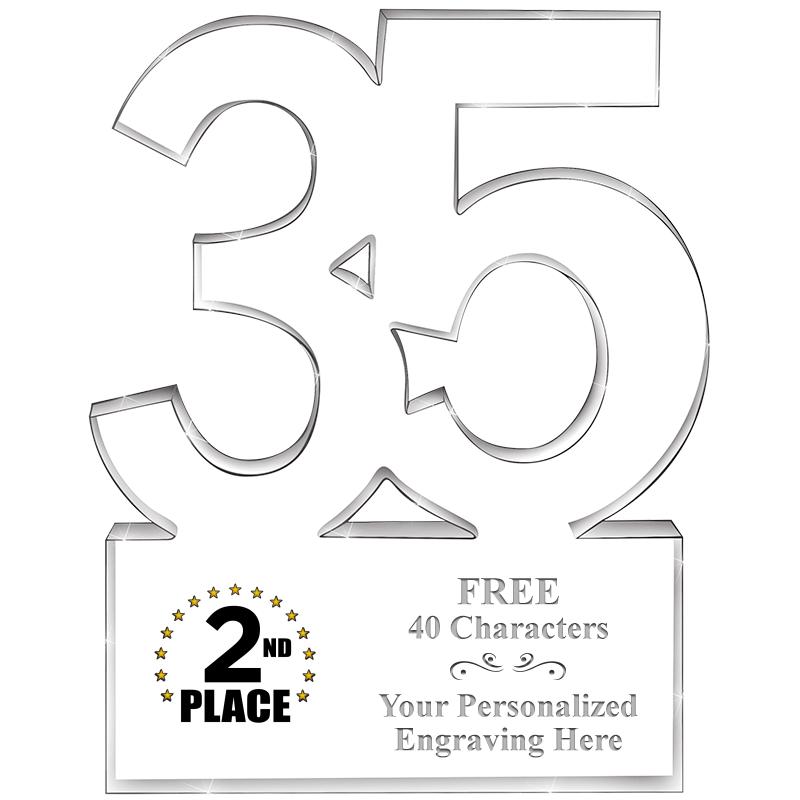 6" 35 YEARS OF SERVICE ACRYLIC