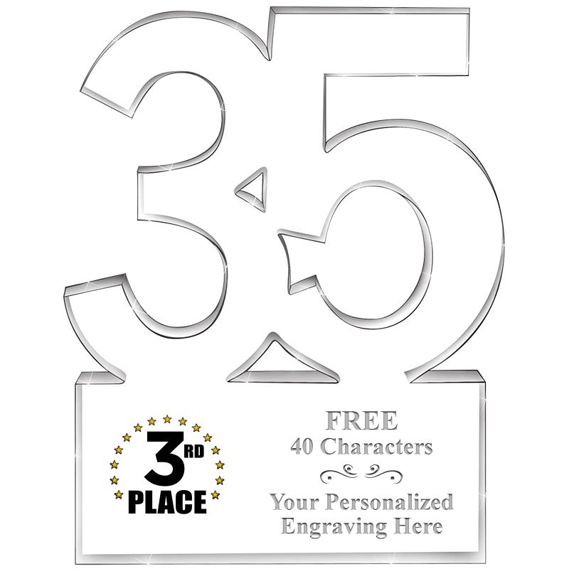 6" 35 YEARS OF SERVICE ACRYLIC