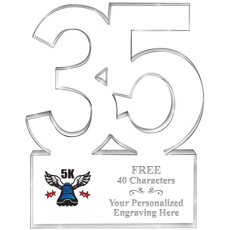 6" 35 YEARS OF SERVICE ACRYLIC