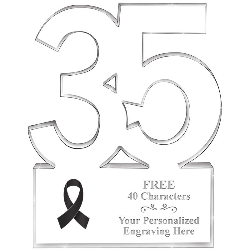 6" 35 YEARS OF SERVICE ACRYLIC