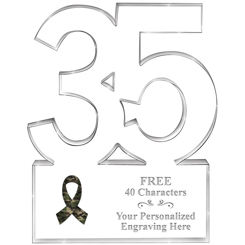 6" 35 YEARS OF SERVICE ACRYLIC