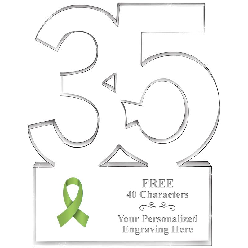 6" 35 YEARS OF SERVICE ACRYLIC