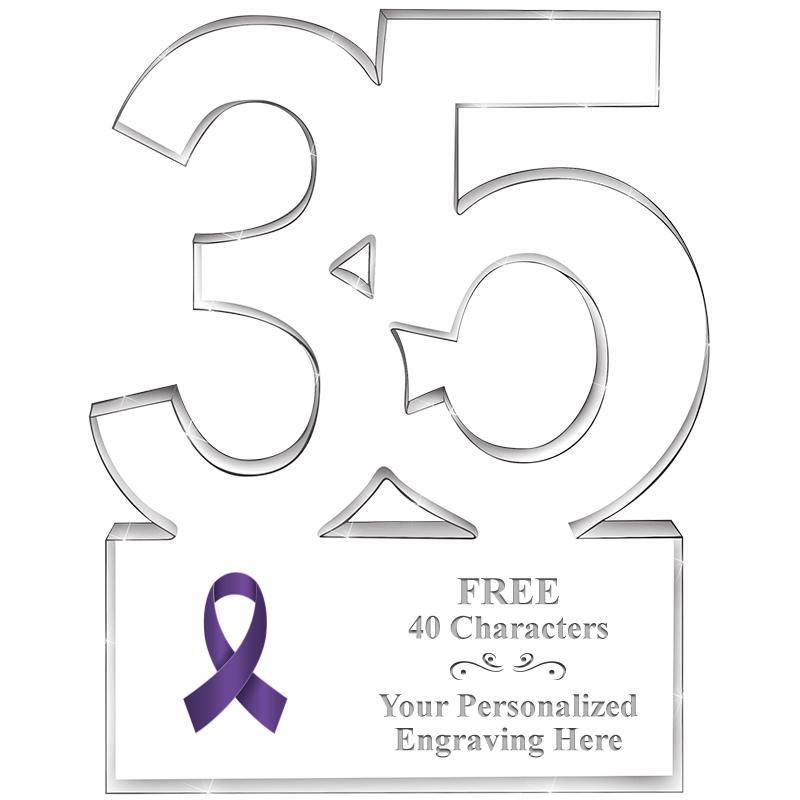 6" 35 YEARS OF SERVICE ACRYLIC