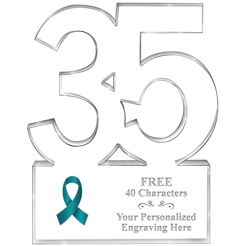 6" 35 YEARS OF SERVICE ACRYLIC