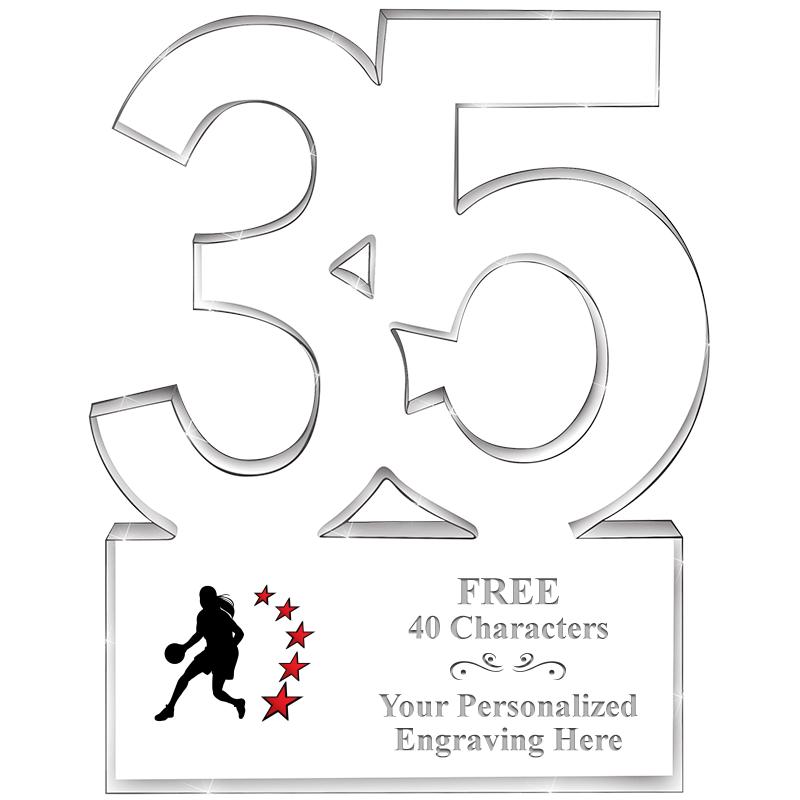 6" 35 YEARS OF SERVICE ACRYLIC