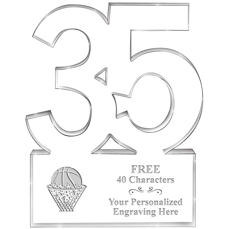 6" 35 YEARS OF SERVICE ACRYLIC