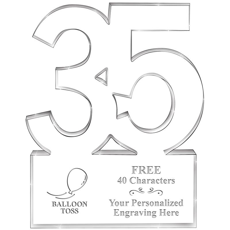 6" 35 YEARS OF SERVICE ACRYLIC