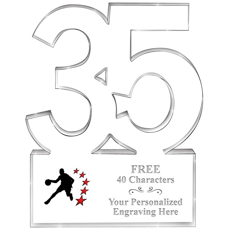 6" 35 YEARS OF SERVICE ACRYLIC