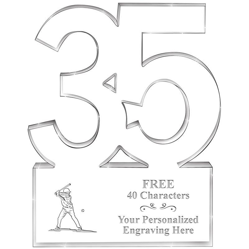 6" 35 YEARS OF SERVICE ACRYLIC