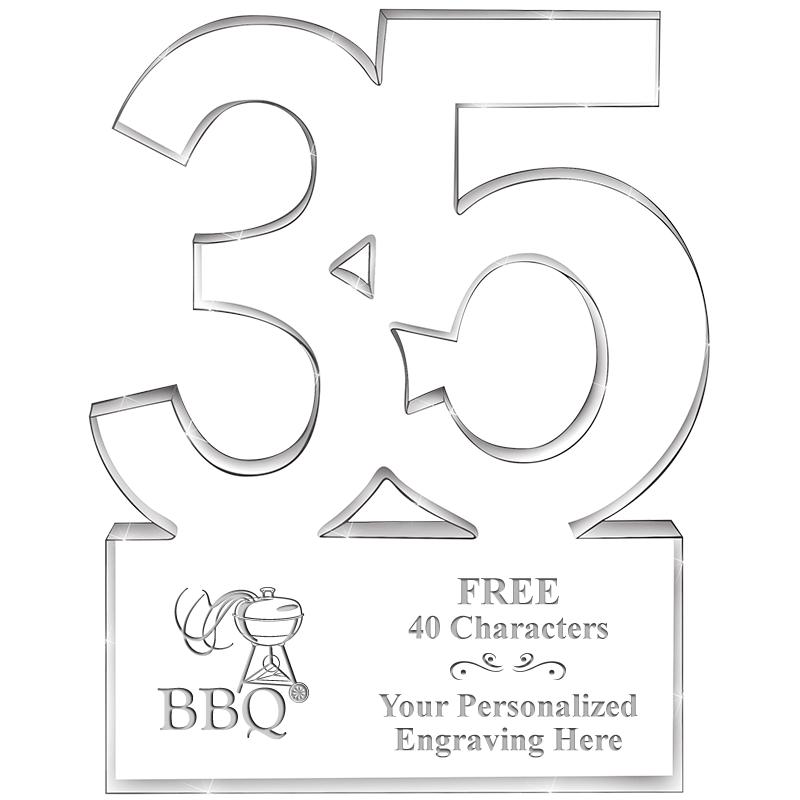 6" 35 YEARS OF SERVICE ACRYLIC