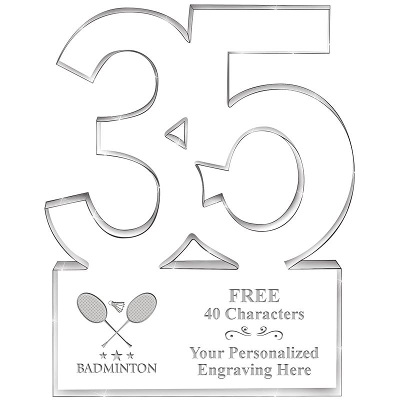 6" 35 YEARS OF SERVICE ACRYLIC