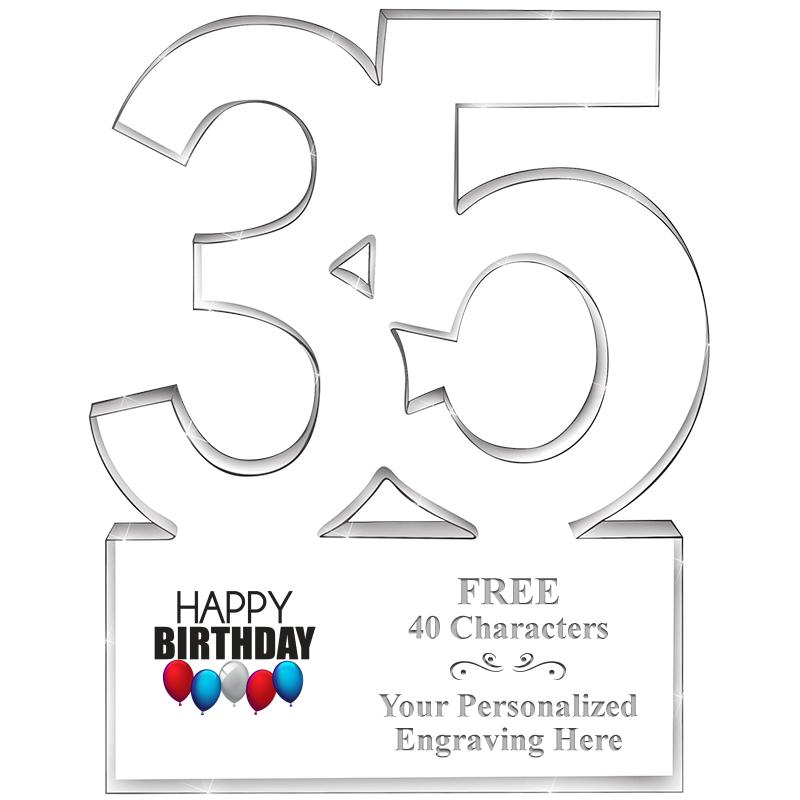 6" 35 YEARS OF SERVICE ACRYLIC