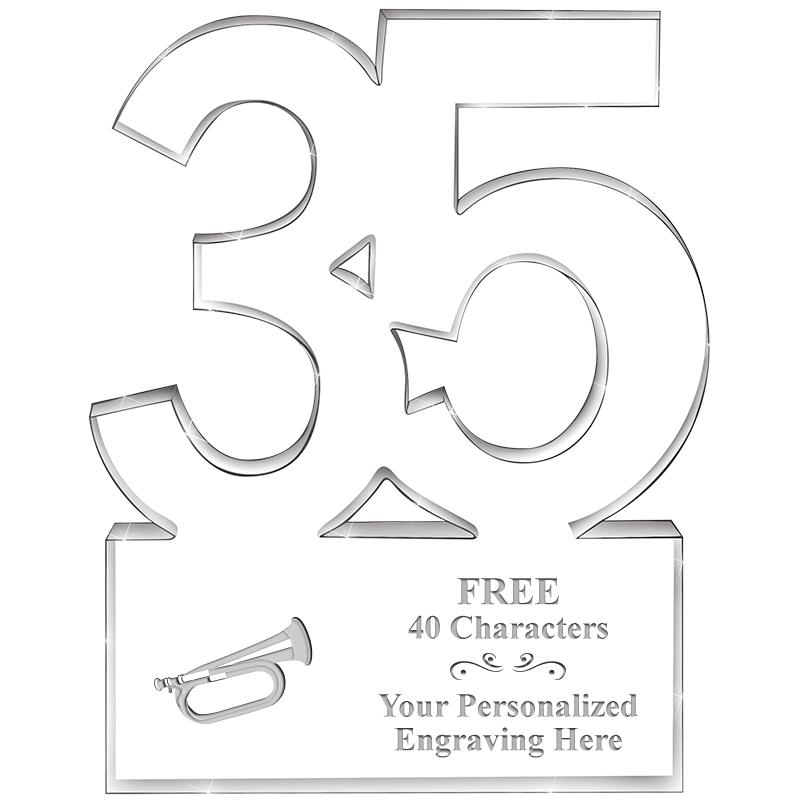 6" 35 YEARS OF SERVICE ACRYLIC