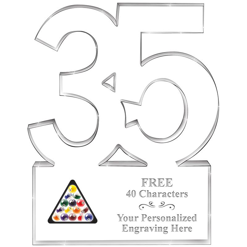 6" 35 YEARS OF SERVICE ACRYLIC