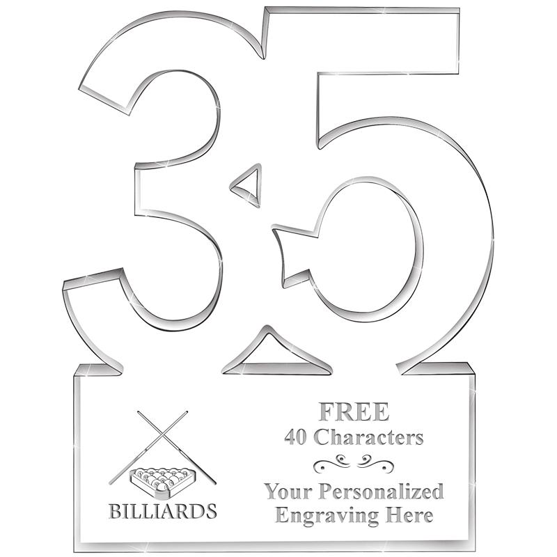 6" 35 YEARS OF SERVICE ACRYLIC