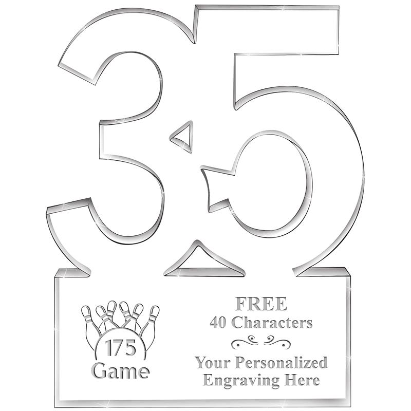 6" 35 YEARS OF SERVICE ACRYLIC