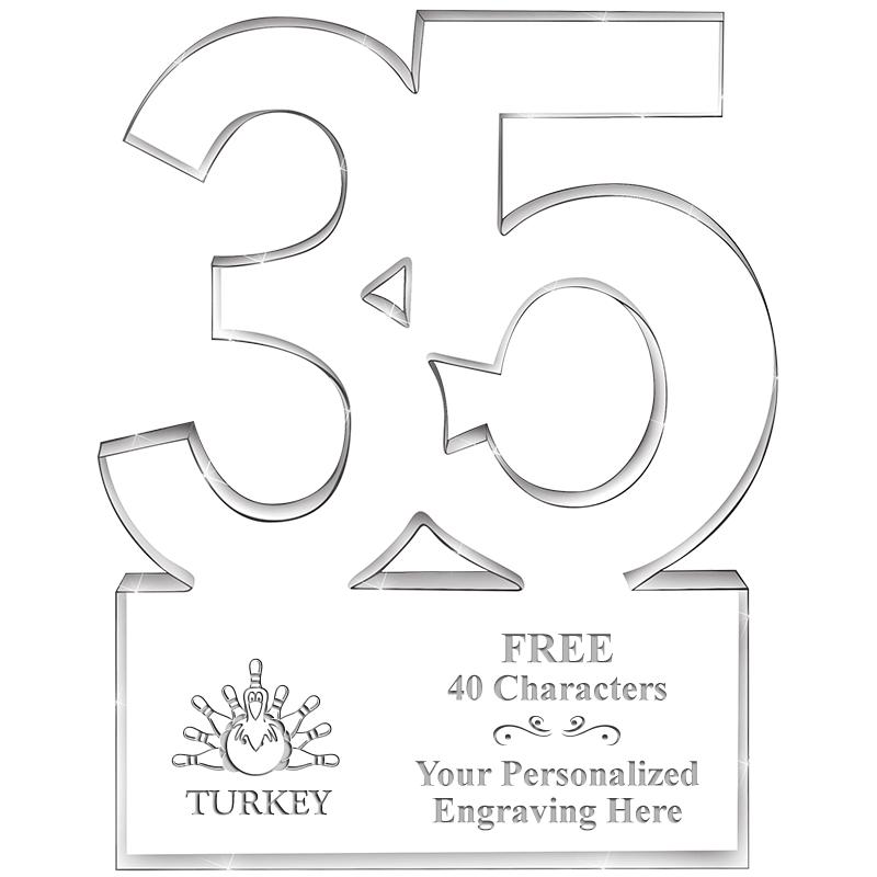 6" 35 YEARS OF SERVICE ACRYLIC